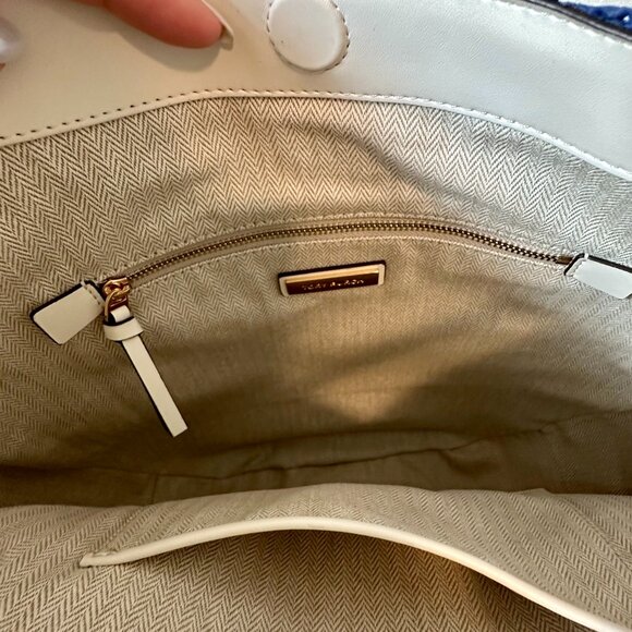 Tory Burch Thea Straw Bucket Shoulder Bag - Picture 14 of 15